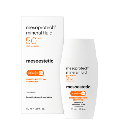 mesoestetic® mesoprotech mineral fluid 50+ | Mineral sun protection tinted | LOSHEN & CREM